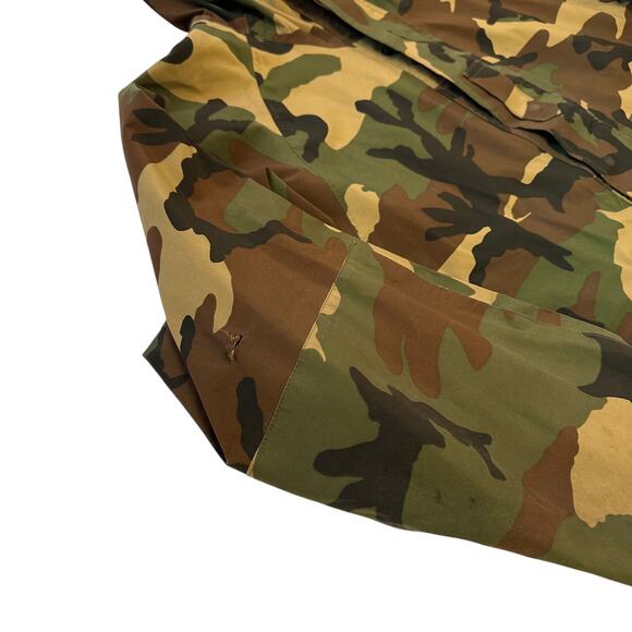 Xl Vintage US Military BDU Rain Jacket Green Camo - Picture 5 of 7